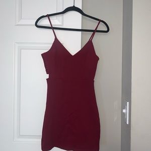 Mini Maroon Dress